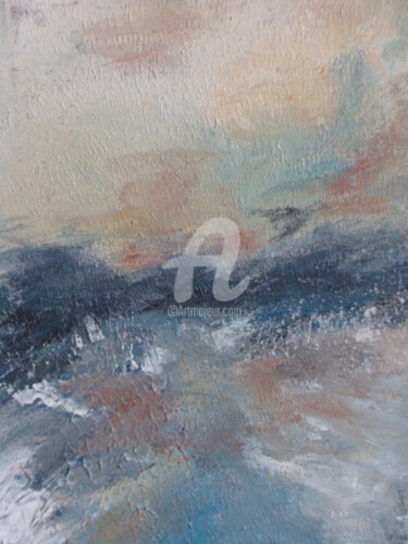 Painting titled "Espace" by Nelly Carnet, Original Artwork, Acrylic Mounted on Wood Stretcher frame