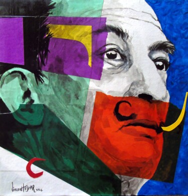 Peinture intitulée "dali" par Vincent Tessier Xxc, Œuvre d'art originale, Encre