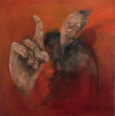 Peinture intitulée "écoute moi!" par Laurence Pustoc'H, Œuvre d'art originale, Huile Monté sur Châssis en bois