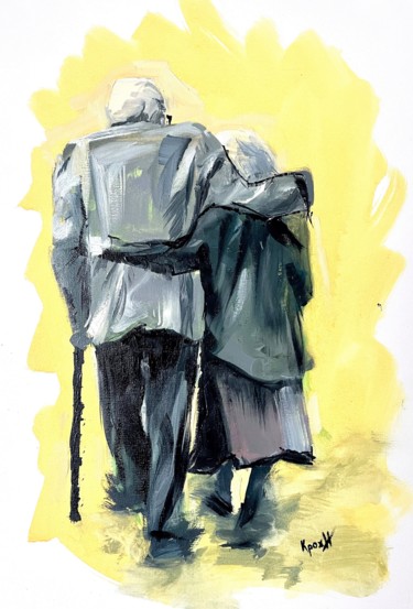 Картина под названием "always together" - Anastasiya Krokhmal ( Art Kroha), Подлинное произведение искусства, Масло