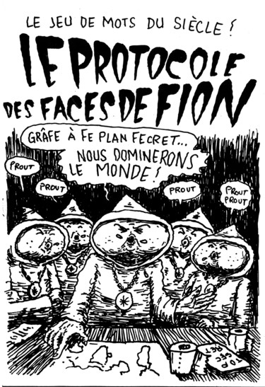 Drawing titled "Le jeu de mot du si…" by Lord Gonzo, Original Artwork, Screenprinting