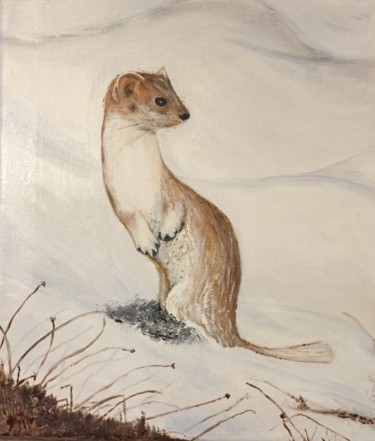 绘画 标题为“Hermine sur l'Aubrac” 由Geneviève Madrigal, 原创艺术品, 油