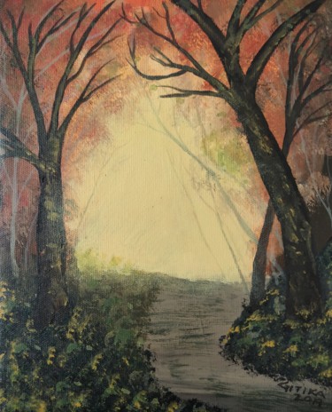 Painting titled "In the Wild" by Gitika Singh, Original Artwork, Acrylic Mounted on artwork_cat.