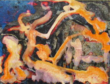 Allegory of the Cave - IV - The Fire Dance 绘画 标题为“Allegory of the Cav…” 由Claudio Boczon, 原创艺术品, 丙烯 安装在木板上