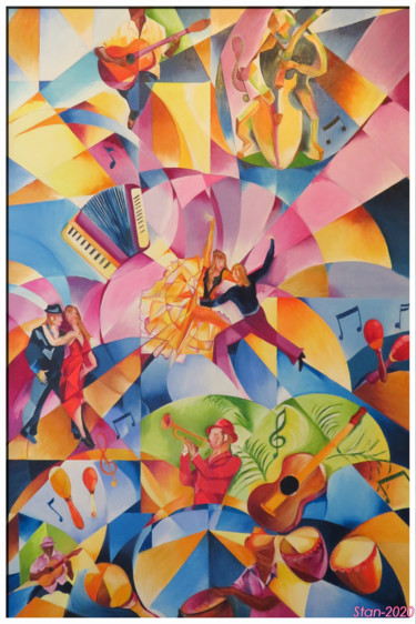 Peinture intitulée "Salsa" par Patrice Bailly (stan), Œuvre d'art originale, Huile