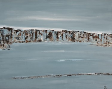 Peinture intitulée "Falaises" par Patricia Concordet (Patriciachevalblanc), Œuvre d'art originale, Acrylique