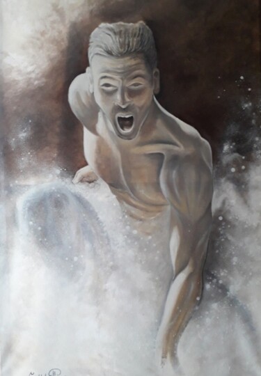 Peinture intitulée "La rage" par Philippe Sottile, Œuvre d'art originale, Huile Monté sur Châssis en bois