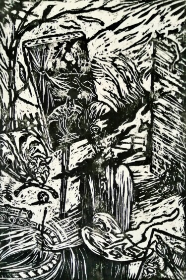 Printmaking titled "MEMORIES in PRINT" by Joseph Urie, Original Artwork, Linocuts