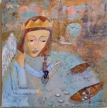 Peinture intitulée "Путь" par Anna Milkis, Œuvre d'art originale, Acrylique Monté sur Châssis en bois