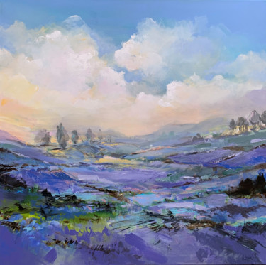 Painting titled "Lavender scent" by Irina Laube, Original Artwork, Acrylic