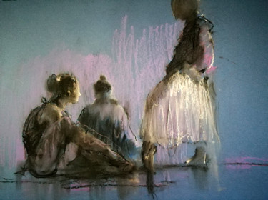 图画 标题为“On rehearsals” 由Sergey Bakin, 原创艺术品, 粉彩