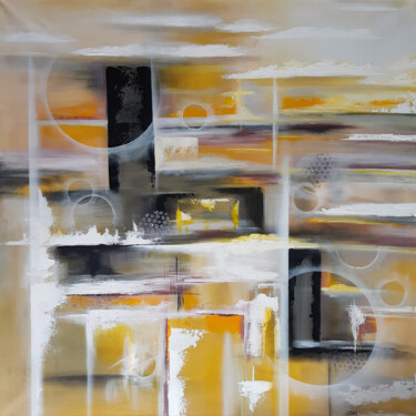 Le ciel flamboie Peinture intitulée "Le ciel flamboie" par Helena Monniello, Œuvre d'art originale, Acrylique Monté sur Châssis en bois