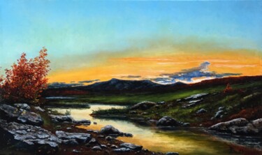 The evening Schilderij getiteld "The evening" door Oleg Baulin, Origineel Kunstwerk, Olie
