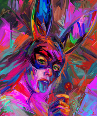 数字艺术 标题为“The Bunny.” 由Munir Akhmejanov, 原创艺术品, 数字油画
