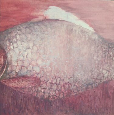 Mondo dei pesci n.2 绘画 标题为“Mondo dei pesci n.2” 由Weixuan Zhang, 原创艺术品, 油