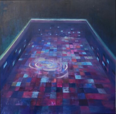 绘画 标题为“Cadere in ..........” 由Weixuan Zhang, 原创艺术品, 油