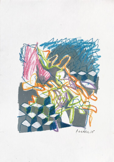 Dessin intitulée "NATURA SPETTINATA XI" par Luc Pierre, Œuvre d'art originale, Pastel