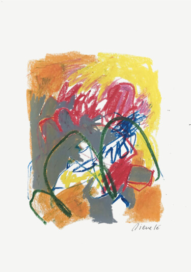 Dessin intitulée "NATURA SPETTINATA V" par Luc Pierre, Œuvre d'art originale, Pastel