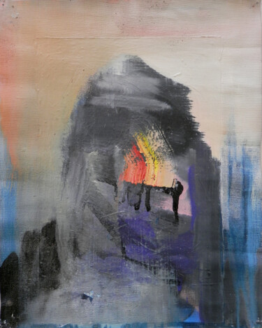 Painting titled "Known and unknown 5" by Miloš Hronec, Original Artwork, Oil