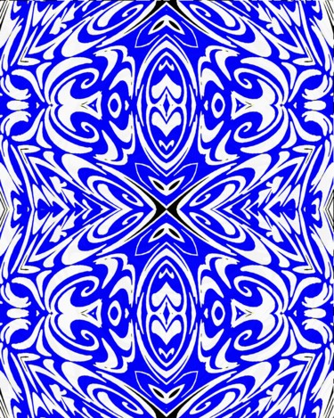 Digital Arts titled "Blue tales" by Peter Jalesh, Original Artwork, Digital Painting