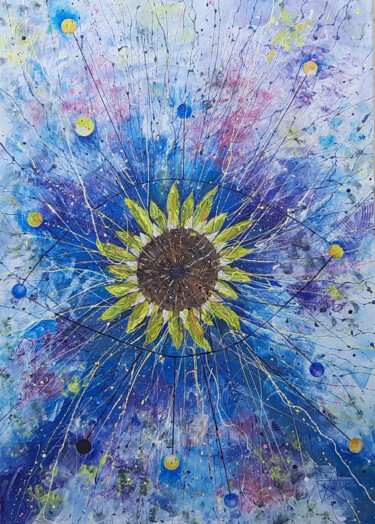Pittura intitolato "The Sun" da Dragos Bagia, Opera d'arte originale, Olio