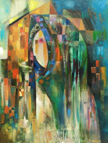 绘画 标题为“Silence bells (50x7…” 由Seyran, 原创艺术品, 油 安装在木质担架架上