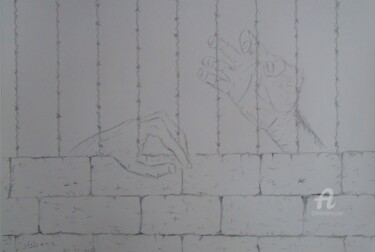 Dessin intitulée "Evasion" par Roberto Urbano, Œuvre d'art originale, Crayon
