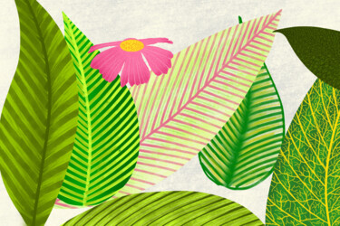 数字艺术 标题为“Leafography” 由Sumit Ratta, 原创艺术品, 数字油画