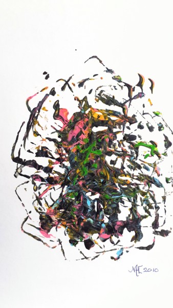 Schilderij getiteld "Spider 2" door Marianne Huizinga, Origineel Kunstwerk, Acryl