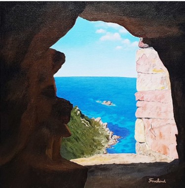 Painting titled "Fenêtre sur l'Horiz…" by Patrice Fouchard, Original Artwork, Acrylic