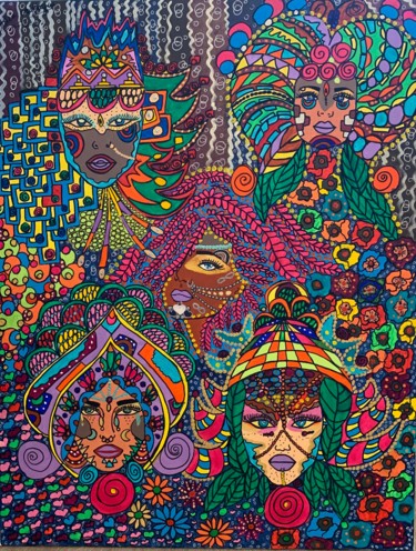 Painting titled "Moods" by Oana Arabagiu, Original Artwork, Oil