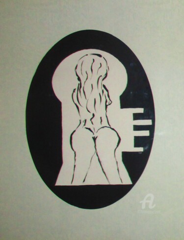 Painting titled "Si tu trouves la cl…" by Roberto Urbano, Original Artwork, Acrylic