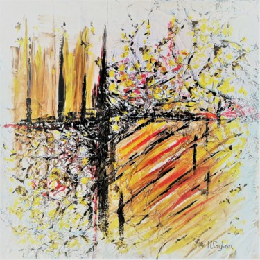 Collages intitulée "Festif" par Myriam Gylon, Œuvre d'art originale, Aluminium