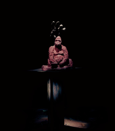Sculpture titled "Ma-Whou" by Raphael D., Original Artwork, Ceramics