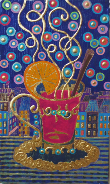 Картина под названием "VIN CHAUD" - Chiori Ohnaka, Подлинное произведение искусства, Пигменты