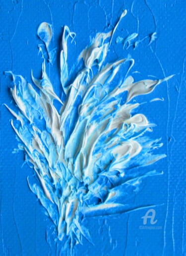 Painting titled "Art moderne bleu" by Roberto Urbano, Original Artwork, Oil