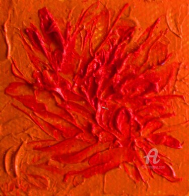 绘画 标题为“Abstrait orange” 由Roberto Urbano, 原创艺术品, 油