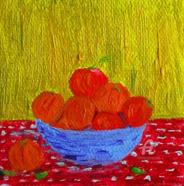 「Plateau d' Oranges」というタイトルの絵画 Roberto Urbanoによって, オリジナルのアートワーク, オイル