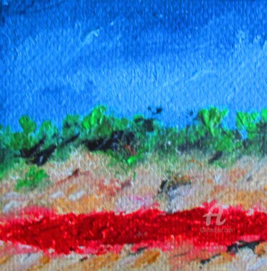 Ζωγραφική με τίτλο "Paysage de Coquelic…" από Roberto Urbano, Αυθεντικά έργα τέχνης, Λάδι