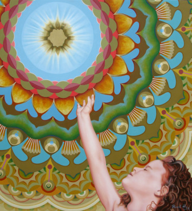 Pintura titulada "Enfant Soleil" por Pascal Roy, Obra de arte original, Oleo
