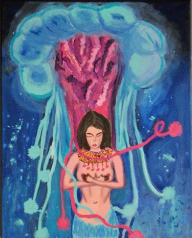 绘画 标题为“Jellyfish Captive” 由Nezabyvaemo, 原创艺术品, 丙烯