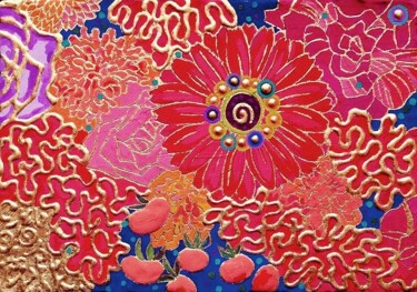 Bonjour 绘画 标题为“Bonjour” 由Chiori Ohnaka, 原创艺术品, 颜料 安装在木板上