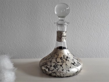 Carafe à décanter, Carafe à vin, Carafe mercurisée Design intitulée "Carafe à décanter,…" par Lin-Et-Patine, Œuvre d'art originale, Art de la table