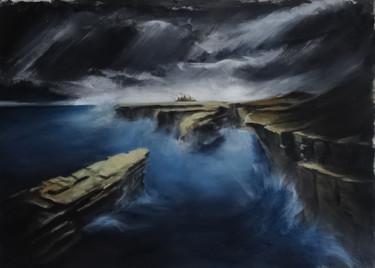 Painting titled "The Clash of Titans" by Pascal Fessler, Original Artwork, Acrylic