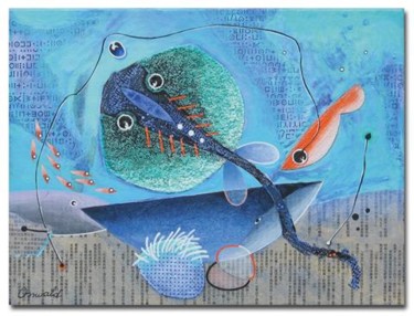 Peinture intitulée "LA RÉCRÉATION" par Jean-Luc Osswald, Œuvre d'art originale