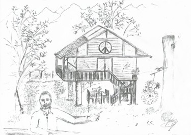 제목이 "Cabane de toto 1%"인 그림 Thomas Blondeau-Dumoulin로, 원작, 디지털 페인팅