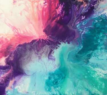 Картина под названием "Space" - Anastasiya Krokhmal ( Art Kroha), Подлинное произведение искусства, Акрил Установлен на Дере…