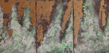 Forest abstraction (triptych) Painting titled "Forest abstraction…" by Poly, Original Artwork, Acrylic Mounted on Other rigid panel