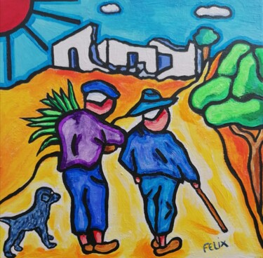 Peinture intitulée "El camino de la vid…" par Marc Felix, Œuvre d'art originale, Acrylique Monté sur Châssis en bois