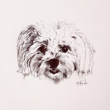 Dessin intitulée ""dude"" par Benny Gutz, Œuvre d'art originale, Stylo à bille